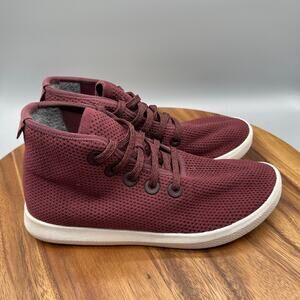 Allbirds Tree Toppers TT Shoes Womens Size 9 High Top Maroon Comfort Casual